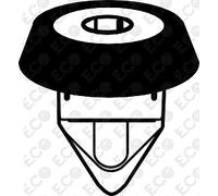 Per Audi A4 dal 2008 Kit 50 pz Madrevite Plastica Bianca per Fissaggio Paraurti