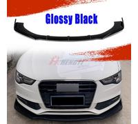 PER AUDI A5 8T 11-16 SPOILER LAMA SOTTO PARAURTI ANTERIORE NERO LUCIDO SPLITTER