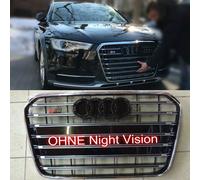 Per Audi A6 C7 2012-15 Griglia Radiatore Griglia Anteriore Ottica S6 Nero Cro...