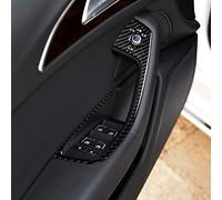 Per Audi A6 S6 C7 A7 S7 4G8 2012-2018 Vera Fibra di Carbonio Adesivo Interruttore Finestra Pannello Trim Pannello Pannello di Ascensore Pulsante Accessori Interni (LHD)