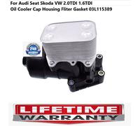 Per Audi Seat Skoda VW 2.0TDI 1.6TDI Radiatore Olio Tappo Custodia Fliter Gasket
