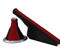 Per Audi Tt MK1 Nero D Rosso Cambio Freno a Mano Stivaletti Pelle Custom Nuova