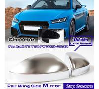Per Audi TT TTS 2014-2023 Con Lane Assist Calotta Specchio Retrovisore Cromate