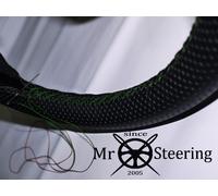 Per Austin Mini 1275 Gt Perforata Volante IN Pelle Cover Verde Doppio STT