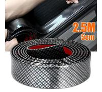 Per Auto Adesivo Fibra Di Carbonio / In GOMMA Battitacco Protezione Edge 2,5M