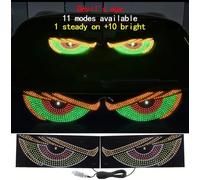 Per auto con lampeggiante animato Demon EyesGeneral Motors Parabrezza anteriore e posteriore Luce dinamica Display flessibile per parabrezza a LED