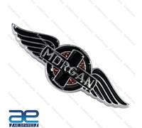 PER AUTO D'EPOCA MORGAN AUTO COFANO IN METALLO STEMMA DISTINTIVO NERO E CROMATO