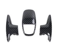 Per Auto Interno Fibra di Carbonio Pomello Del Cambio Marcia Cover Orlo 3pcs