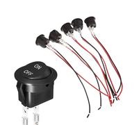 Per autoveicoli RV 2 Pin Switch W/Wire 5 Pz/lotto Rotondo Interruttore A Bilanciere ON Off SPST Mini Interruttori A Levetta 12V Motore Interruttore Accensione Starter(A3)