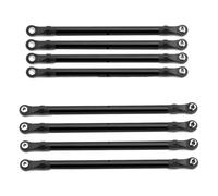 Per Axial Per SCX10 90046 Per TRX4 1/10 8 Pezzi In Lega Di Alluminio Con Per Passo Da 313 Mm Set Di Tiranti Di Collegamento RC Parti Di Ricambio Per Auto Cingolate RC Rc Asta di Trazione(Black)