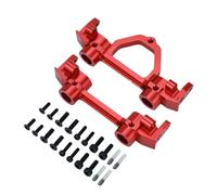 Per Axial Per SCX10 I II 90046 90047 1/10 RC Crawler Car Metallo Alluminio Anteriore Posteriore Paraurti Supporto Trave Parti Di Montaggio Parti Paraurti RC(Red,1set)