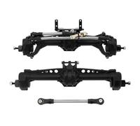 Per Axial Per SCX10 II 1/10 RC Crawler Car Upgrade Portal Axles Assale Anteriore Posteriore Con Ingranaggi In Acciaio Cuscinetti In Metallo Parti Modificate RC Modifiche(Black)