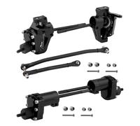 Per Axial Per SCX10 II 90046 90047 AR44 1/10 Lega Anteriore Posteriore Portale Assi Con Collegamento Dello Sterzo Parti Aggiornamento RC Crawler Assali RC(Black,1set)
