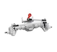 Per Axial Per SCX10 II 90046 90047 D90 1/10 RC Per Rock Crawler Assale Portale Anteriore E Posteriore In Lega Di Alluminio CNC Anodizzato Assale RC(Silver,Front Axle)