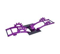 Per Axial Per SCX10 II III Per TRX4 Per Capra Per Comp Per Builds Rc Crawler Auto Parti Di Aggiornamento Kit Telaio In Metallo Con Doppio Servo Supporto/cambio RC Modifiche(Purple)
