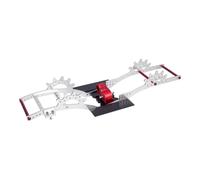 Per Axial Per SCX10 II III Per TRX4 Per Capra Per Comp Per Builds Rc Crawler Auto Parti Di Aggiornamento Kit Telaio In Metallo Con Doppio Servo Supporto/cambio RC Modifiche(Silver)
