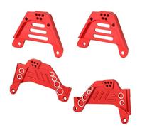 Per Axial Per SCX10 III AXI03007 1/10 Supporto Per Sospensione Anteriore Posteriore In Metallo Supporto Per Ammortizzatore Supporti Per Aggiornamento Per Auto Cingolate RC Accessorio Per Auto RC(Red)