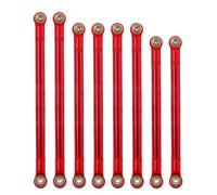 Per Axial Per SCX10 Per RGT 86100 1/10 8 Pz/lotto Collegamento In Alluminio Filettato Internamente Con Set Di Estremità Asta M3 Per Passo 313 Mm Parti Per Cingolati RC RC Ricambi Accessori(Red,7mm)