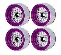 Per Axial Per SCX10 Per TRX4 Per TRX6 D90 VS4-10 1/10 4 Pezzi Cerchio In Lega Di Alluminio Da 1.9 Pollici Beadlock Per Auto Cingolata RC RC Modifiche Modelli(White)