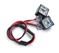 Per Axial Per SCX10 Per Wraith Per TRX4 Per TRX6 1/10 5-7.4V 1 Paio Luci Fari Riflettori RC Crawler Car Parts Kit Illuminazione Rc(Square)
