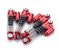 Per Axial Per SCX24 Tutti I 1/24 4 Pezzi Ammortizzatore In Alluminio Filettato Piggyback Ammortizzatore RC Crawler Car Series Accessorio Per Auto RC(Red)