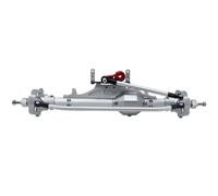 Per Axial Per Wraith 90018 RR10 Per Capra 1.9 Per UTB 1/10 RC Crawler Asse Anteriore Posteriore Completo In Alluminio CNC Con Tirante Supporto Servo Assale RC(Silver,Front)