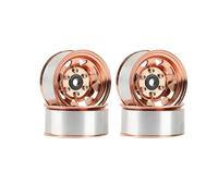 Per Axial Per Yeti Jr 9006 D90 TF2 Per Tamiya CC01 LC70 Per MST 1/10 4 Pezzi 1.55 Cerchio In Metallo Beadlock Mozzo Ricambi Auto RC Cerchio Rc Wheels(Yellow)