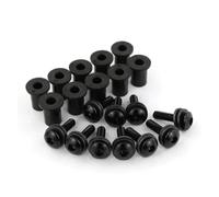 Per B&MW S1000RR S1000R S1000XR K1200S K1300S M4 * 16 Moto Parabrezza Parabrezza Deflettori Vite Kit bulloni carenatura(Nero)