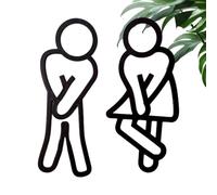 per bagno | Decorazioni acriliche divertenti e resistenti sbiadimento | Divertenti cartelli per il bagno | Creativo per il ristorante 'hotel a parete del corridoio pubblico domestico