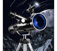 per bambini 8-12,114mm calibro s per principianti di astronomia, rifrattore, cercatore 5x24, treppiede regolabile in altezza, telescopi da viaggio portatili con accessori