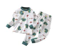per Bambini Autunnale Set di Stampa di Cartoni Animati in Cotone per Neonati Pigiama a Maniche Lunghe per Ragazzi e Ragazze Caldi in Cotone per la casa Pigiama Caldo Cotone 8 Anni