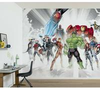 Per Bambini Camera Carta da Parati Murale Marvel Avengers Bianco Ragazzi Decor +