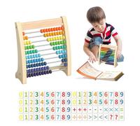 per bambini, in legno - giocattolo educativo per contare, giocattoli da contare, 10 con perline multicolori, abilità matematiche precoci per bambini, giochi educativi di apprendimento per