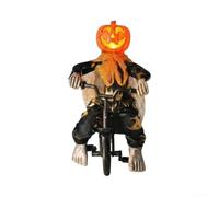 per bambino Scheletro Animato su per triciclo Halloween per(pumpkin head) | Movimento pedali, azione dinamica spaventosa, perfetto per ospiti festa