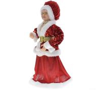 per bambola per di Stoffa Natale 45cm Coppia Babbo e Nonna per claus per | Tessuto morbido peluche design stabile in piedi perfetta per mensole tavoli e sotto l'albero(SD-242518B)