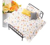 per Bambole - Decorazione Retro Realistica con Biancheria da e Cuscino | Arredamento per casa da gioco | Per camera ragazza, stanza, soggiorno, sogno, storia, vacanza, compleanno, vita, gioco