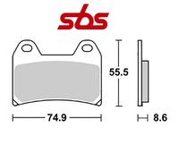 PER BENELLI TNT1130 2004-2006 pastiglia freno anteriore SBS 706SP MESCOLA SINTE
