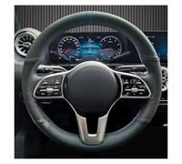 Per Benz A Per La Classe 2019-2020 Per GLC Per GLB 2020 Per CLS 2018-2020 Cucito A Mano In Pelle Artificiale Copertura Volante automobile Treccia Coprivolante(Gray Thread)