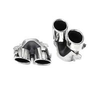 Per Benz Per Classe A W177 A35 A200 A180 A45 Paraurti Posteriore Nero Marmitta Collettore Di Scarico Quad Car Terminale Di Scarico Coda Marmitta Auto Scarico Tubo(Silver A)