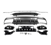 Per Benz W205 S205 Per AMG C63 Style C300 C43 C200 C180 2015 2016 2017 2018 2019 2020 2021 Diffusore Posteriore Con Terminali Di Scarico Diffusore Paraurti Posteriore