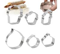 Per Biscotti | 6 Pezzi Formine Acciaio per Dolci | Utensili da Pasticceria per Biscotti Torte Cucina Domestica Feste Matrimoni | Snack per Celebrazioni Vacanze