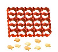 per biscotti al pesce, stampo per biscotti al pesce, stampo per biscotti a forma di pesce a 25 fori, stampo per biscotti e snack, stampo per biscotti in resina,
