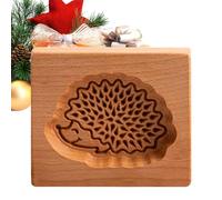 per biscotti in legno - 3D riccio e pupazzo di neve antiaderente | Stampo per biscotti con timbri intagliati - per brevi snacks panetteria fatta in casa Natale vacanze e
