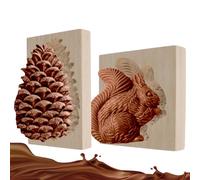 per biscotti in legno riutilizzabili, 2 pezzi, set di da forno a scoiattolo 3D per lavagna bianca, tornio, fresatrice da tavolo, da tavolo, banco da lavoro, aula