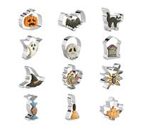 per biscotti | Set di stampini per biscotti per Halloween, in acciaio, per la cottura, per torte nuziali, progetti scolastici, incontri, famiglia, feste, bambini, Halloween