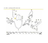 Per BMW 1 3 5 7 X1 X3 X5 X6 Serie 2001-2015 Posteriore SX Serratura Chiavistello