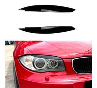 Per BMW 1 Serie E82 E81 E87 E88 Sopracciglia ABS Palpebre Fari ABS Nero Lucido
