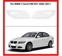 Per BMW 3 Serie E90 E91 2005-2011 Coppia Cover Lente Copertura Faro Anteriore