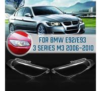 per BMW 3 Serie E92 E93 M3 06-09 Coppia Cover Lente Copertura Faro Anteriore