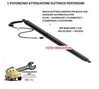 Per Bmw 5 (F10) 01/2010-03/2014 Pistoncino Elettrico Post. Sx C/Chiusura Automat